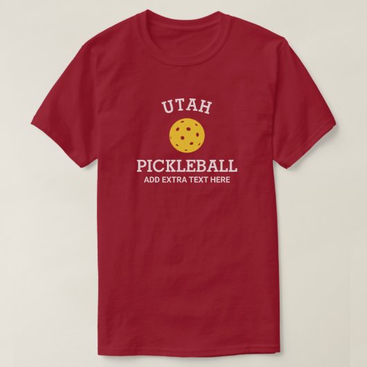 Utah Pickleball Add Club, Name des Partners Custom T-Shirt (Design vorne)