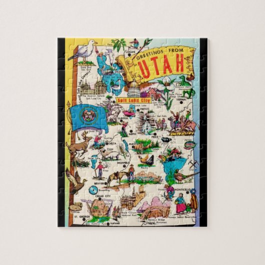 Utah Postcard Karte Jigsaw Puzzle (Vertikal)