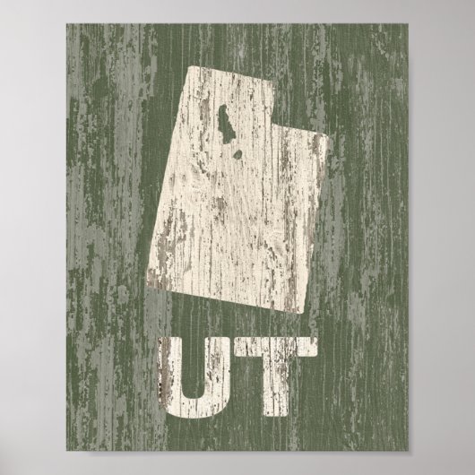Utah Poster Rustikaler Staat Kunstdruckerei (Vorne)