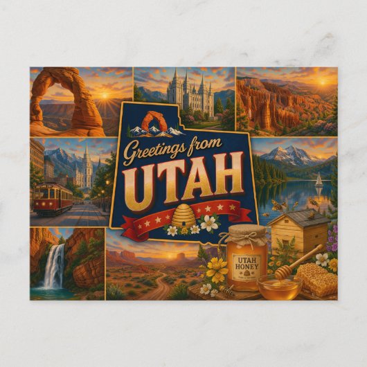 Utah Postkarte (Vorderseite)