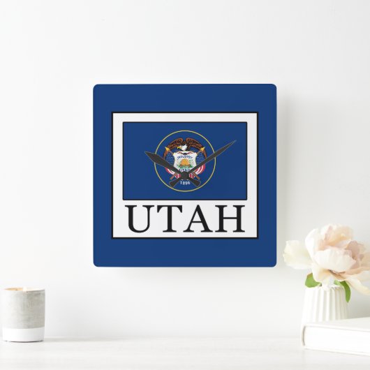 Utah Quadratische Wanduhr (Zuhause)
