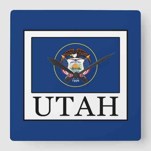 Utah Quadratische Wanduhr (Vorderseite)