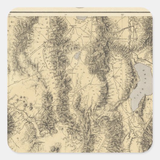 Utah Quadratischer Aufkleber (Vorderseite)