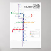 Utah Rail Transit Map Poster (Vorne)