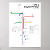 Utah Rail Transit Map Poster (Vorne)