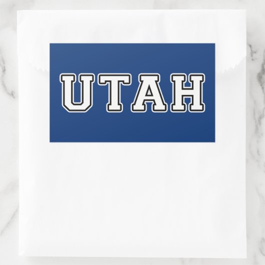 Utah Rechteckiger Aufkleber (Tasche)