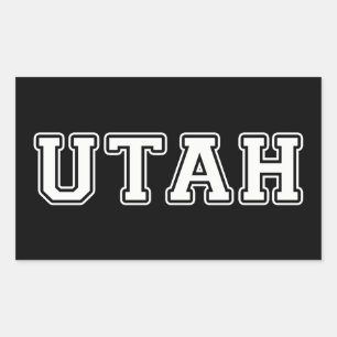 Utah Rechteckiger Aufkleber