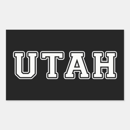 Utah Rechteckiger Aufkleber (Vorderseite)