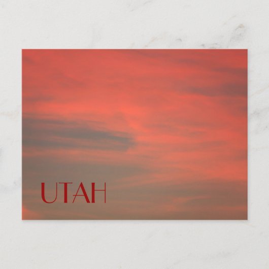 UTAH Red Sky Postcard Postkarte (Vorderseite)