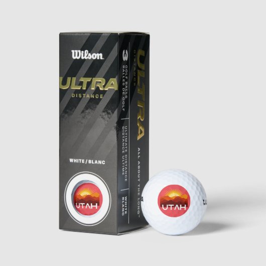 Utah Retro Vintage Wüste Sonnenuntergang Golfball (Verpackungen)