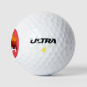 Utah Retro Vintage Wüste Sonnenuntergang Golfball (Logo)