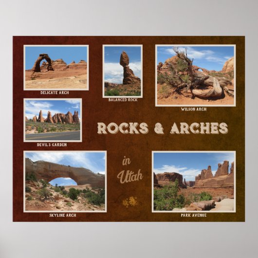 Utah: Rocks & Arches Poster (Vorne)