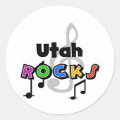 Utah Rocks Runder Aufkleber (Vorderseite)