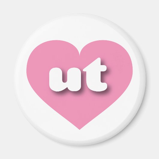 Utah - rosa Herz - I Liebe Magnet (Vorne)