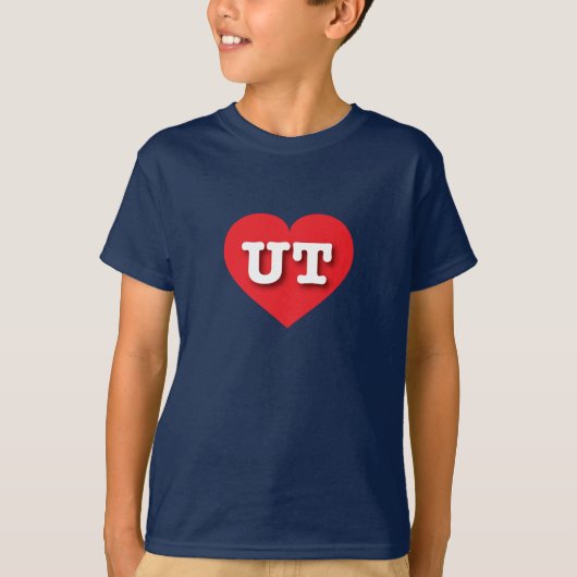 Utah - Rotes Herz - I Liebe ABUT T-Shirt (Vorderseite)