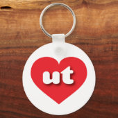 Utah - Rotes Herz - I Liebe Schlüsselanhänger (Vorderseite)