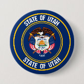 Utah Round Emblem Button (Vorderseite)