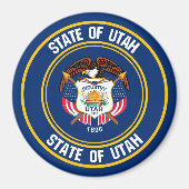 Utah Round Emblem Magnet (Vorne)