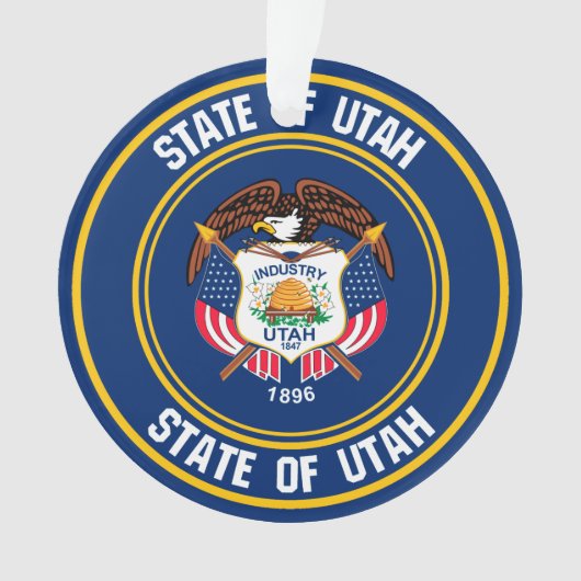 Utah Round Emblem Ornament (Vorderseite)