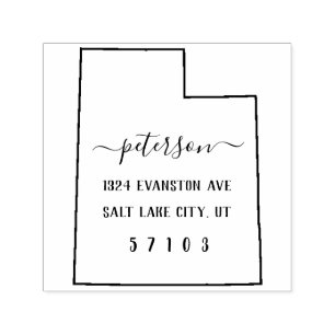 Utah-Rücksendeadresse-Briefmarke Selbst-Mit Tinte Permastempel