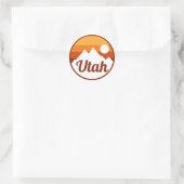 Utah Runder Aufkleber (Tasche)