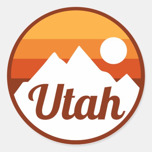 Utah Runder Aufkleber (Vorderseite)