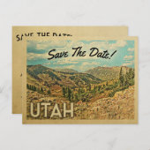 Utah Save the Date Vintage Postkarten (Vorne/Hinten)