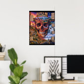 Utah-Schädel-Kunstprint | State of Mind Poster (Heimbüro)