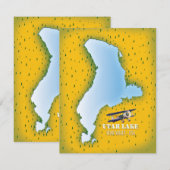 Utah See, Utah Valley Karte Reiseplakat. (Vorne/Hinten)
