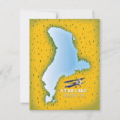 Utah See, Utah Valley Karte Reiseplakat. (Rückseite)