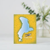 Utah See, Utah Valley Karte Reiseplakat. (Stehend Vorderseite)