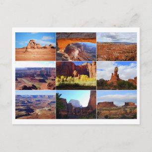 Utah-Sehenswürdigkeiten Collage Postkarte