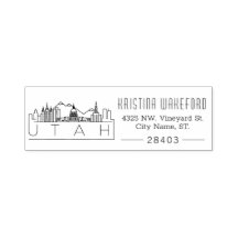 Utah | Selbstfarbige Briefmarke der benutzerdefini