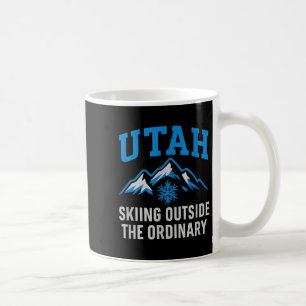 Utah Skifahren außerhalb des gewöhnlichen Kollegiu Kaffeetasse