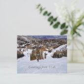 Utah Skiing Postkarte (Stehend Vorderseite)