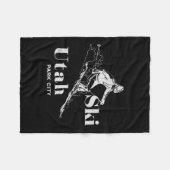 Utah Skipark Stadt Langschläfchen T-Shirt Fleecedecke (Vorderseite (Horizontal))