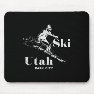 Utah Skipark Stadt Langschläfchen T-Shirt Mousepad