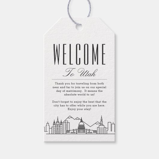 Utah Skyline | Begrüßungstipps Geschenkanhänger (Vorderseite)