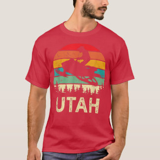 Utah Snowmobile Reiten Schneemobil Racing Winter T-Shirt