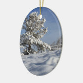 Utah Snowy Tree Fotografy Christmas Keramikornament (Links)