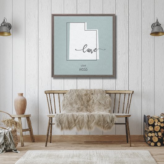 Utah Staat Dog Lover Canvas Print Leinwanddruck