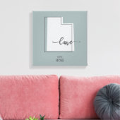 Utah Staat Dog Lover Canvas Print Leinwanddruck (Insitu (Wohnzimmer))