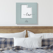 Utah Staat Dog Lover Canvas Print Leinwanddruck (Insitu (Schlafzimmer))