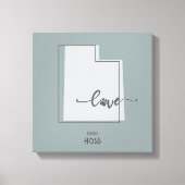Utah Staat Dog Lover Canvas Print Leinwanddruck (Vorderseite)