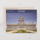 Utah Staat Hauptstadt in Salt Lake City Utah Postkarte (Vorne/Hinten)