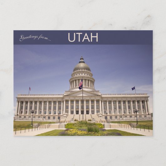 Utah Staat Hauptstadt in Salt Lake City Utah Postkarte (Vorderseite)