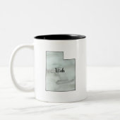 Utah Staat Illustration Painting Zweifarbige Tasse (Links)