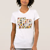Utah Staat Map Illustration T-Shirt (Vorderseite)