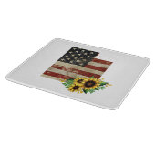 Utah Staat Map US Flag Sonnenblumenglas Schneidebrett (Ecke)
