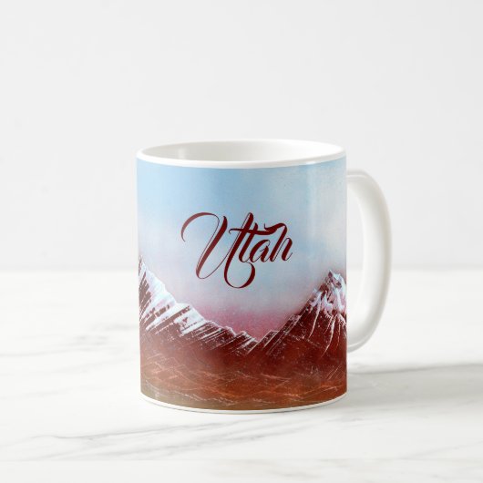 Utah Staat Mountain Range Kaffeetasse (VorderseiteRechts)